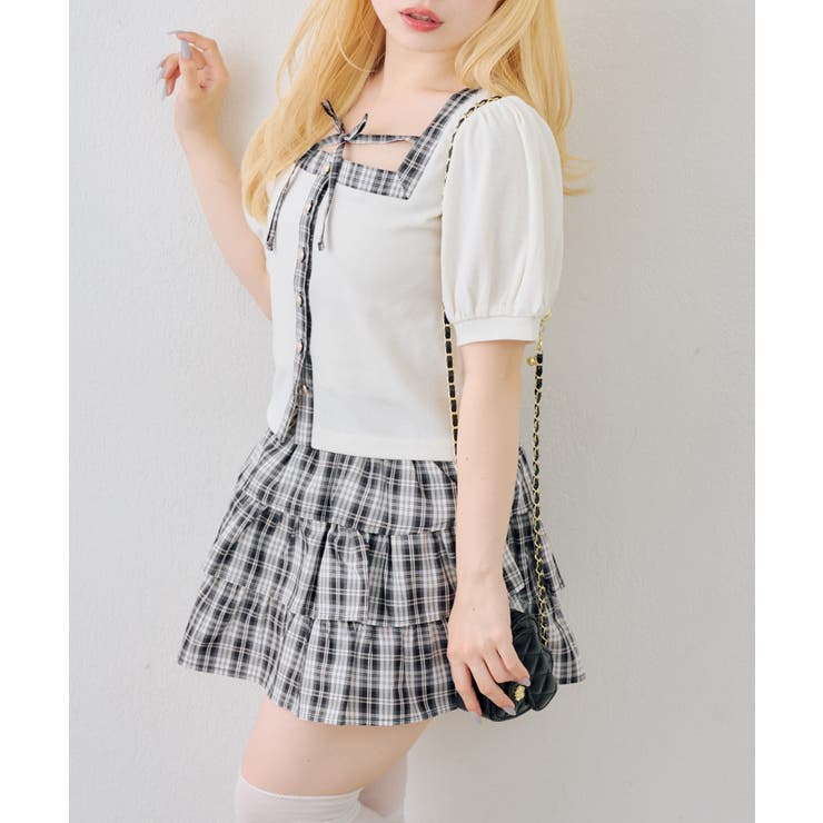 ブラック | スクエアリボンセットアップ | NICE CLAUP / OLIVE des OLIVE　OUTLET