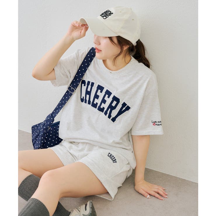 【セットアイテム】BIGロゴTシャツ+ショートパンツ | NICE CLAUP / OLIVE des OLIVE　OUTLET | 詳細画像1 