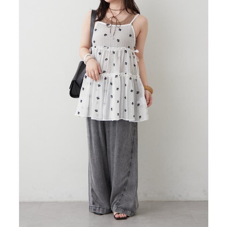 【レイヤードコーデに】サイドリボンキャミチュニック | NICE CLAUP / OLIVE des OLIVE　OUTLET | 詳細画像6 
