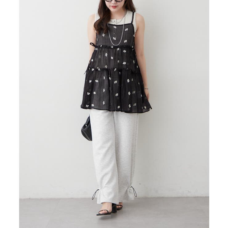 【レイヤードコーデに】サイドリボンキャミチュニック | NICE CLAUP / OLIVE des OLIVE　OUTLET | 詳細画像10 