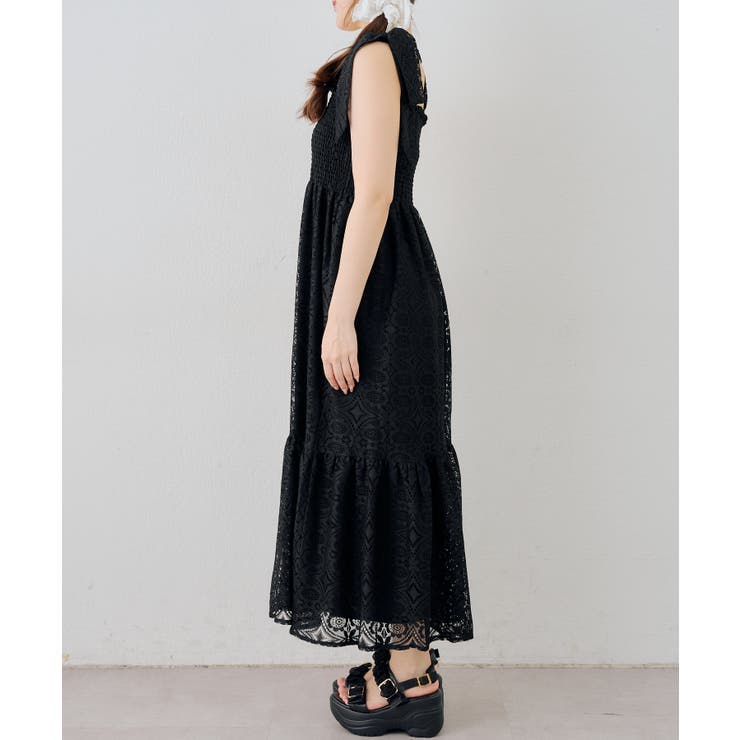 レース肩リボンシャーリングキャミワンピース | NICE CLAUP / OLIVE des OLIVE　OUTLET | 詳細画像22 
