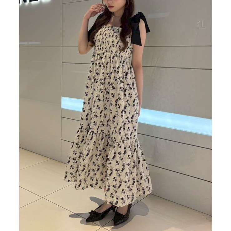 配色肩リボンシャーリングキャミワンピース | NICE CLAUP / OLIVE des OLIVE　OUTLET | 詳細画像22 