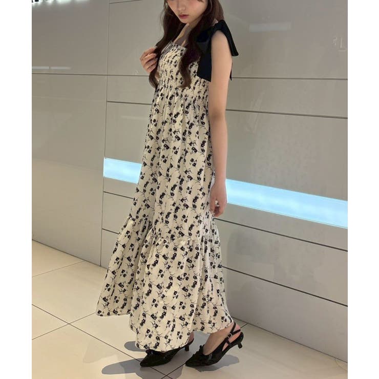 配色肩リボンシャーリングキャミワンピース | NICE CLAUP / OLIVE des OLIVE　OUTLET | 詳細画像26 
