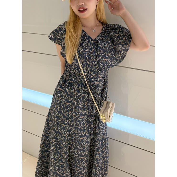 花柄フリルマーメイドワンピース | NICE CLAUP / OLIVE des OLIVE　OUTLET | 詳細画像3 