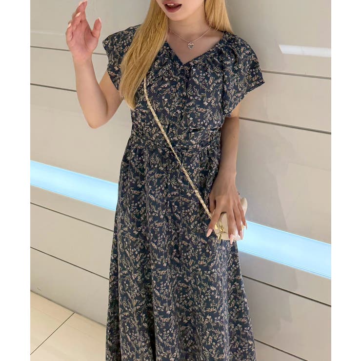 花柄フリルマーメイドワンピース | NICE CLAUP / OLIVE des OLIVE　OUTLET | 詳細画像7 