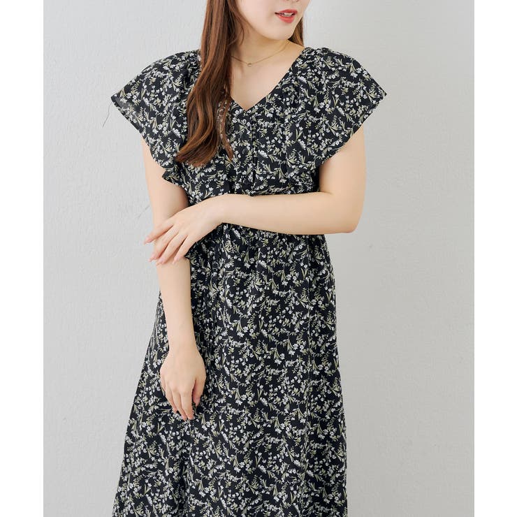 花柄フリルマーメイドワンピース | NICE CLAUP / OLIVE des OLIVE　OUTLET | 詳細画像24 