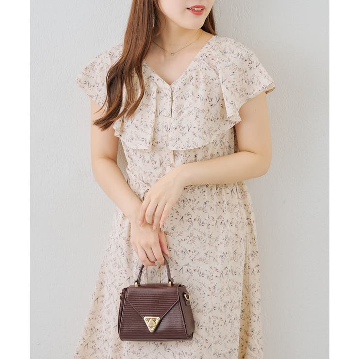 アイボリー | 花柄フリルマーメイドワンピース | NICE CLAUP / OLIVE des OLIVE　OUTLET