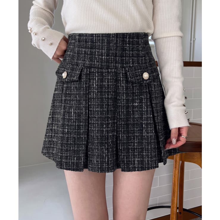 ラメツイードスカパン | NICE CLAUP / OLIVE des OLIVE　OUTLET | 詳細画像1 