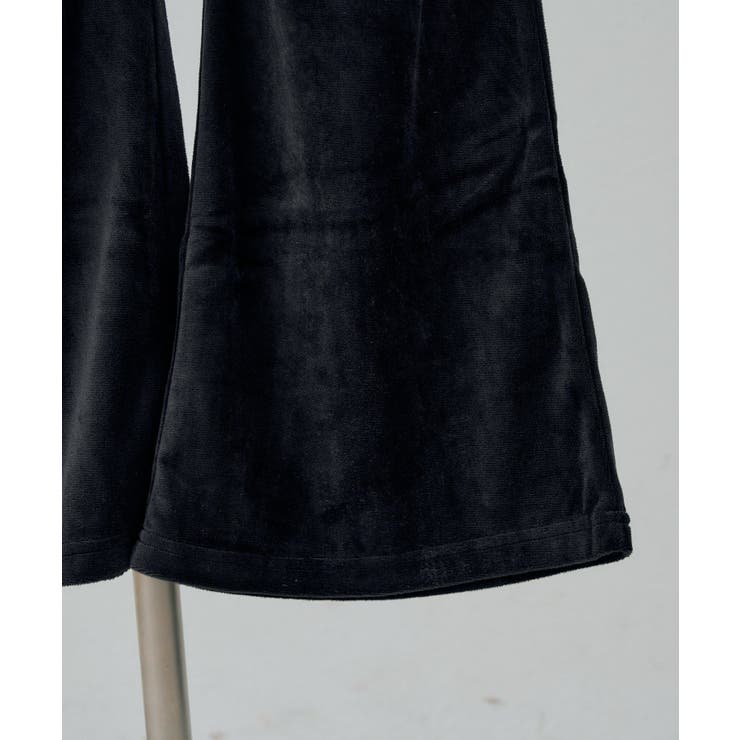 【セットアップ対応可】ベロアフレアーイージパンツ | NICE CLAUP / OLIVE des OLIVE　OUTLET | 詳細画像3 