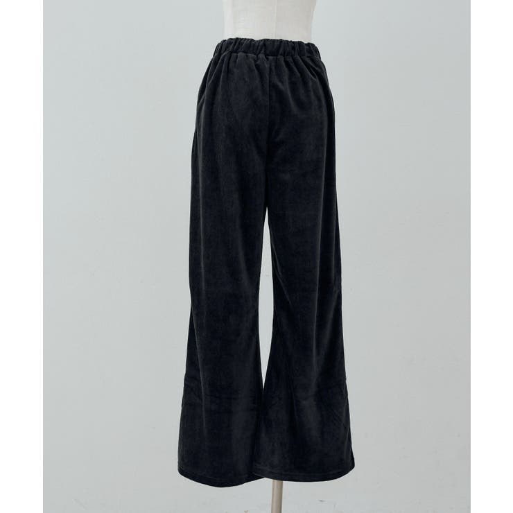 【セットアップ対応可】ベロアフレアーイージパンツ | NICE CLAUP / OLIVE des OLIVE　OUTLET | 詳細画像7 