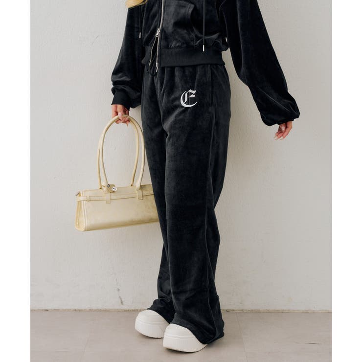 【セットアップ対応可】ベロアフレアーイージパンツ | NICE CLAUP / OLIVE des OLIVE　OUTLET | 詳細画像12 