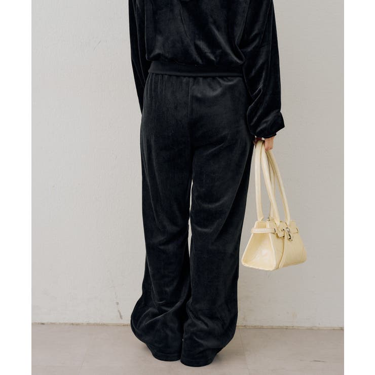 【セットアップ対応可】ベロアフレアーイージパンツ | NICE CLAUP / OLIVE des OLIVE　OUTLET | 詳細画像13 