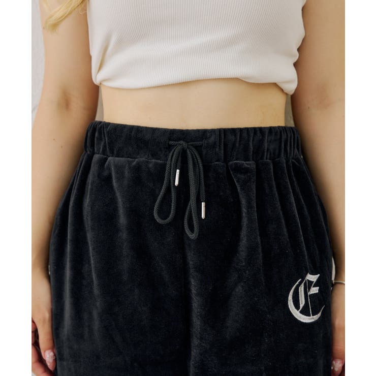【セットアップ対応可】ベロアフレアーイージパンツ | NICE CLAUP / OLIVE des OLIVE　OUTLET | 詳細画像15 