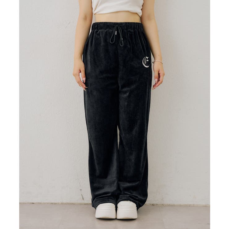 【セットアップ対応可】ベロアフレアーイージパンツ | NICE CLAUP / OLIVE des OLIVE　OUTLET | 詳細画像20 