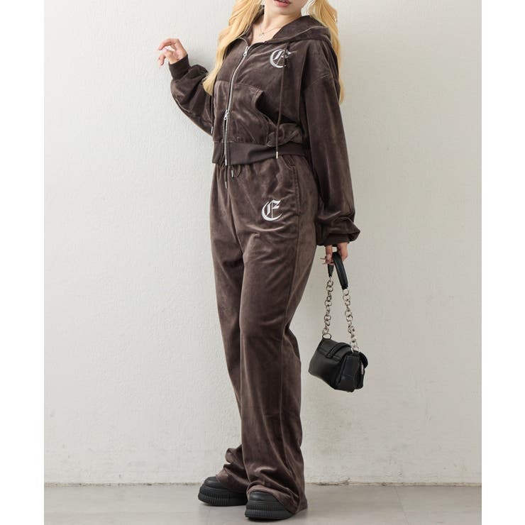 【セットアップ対応可】ベロアフレアーイージパンツ | NICE CLAUP / OLIVE des OLIVE　OUTLET | 詳細画像27 