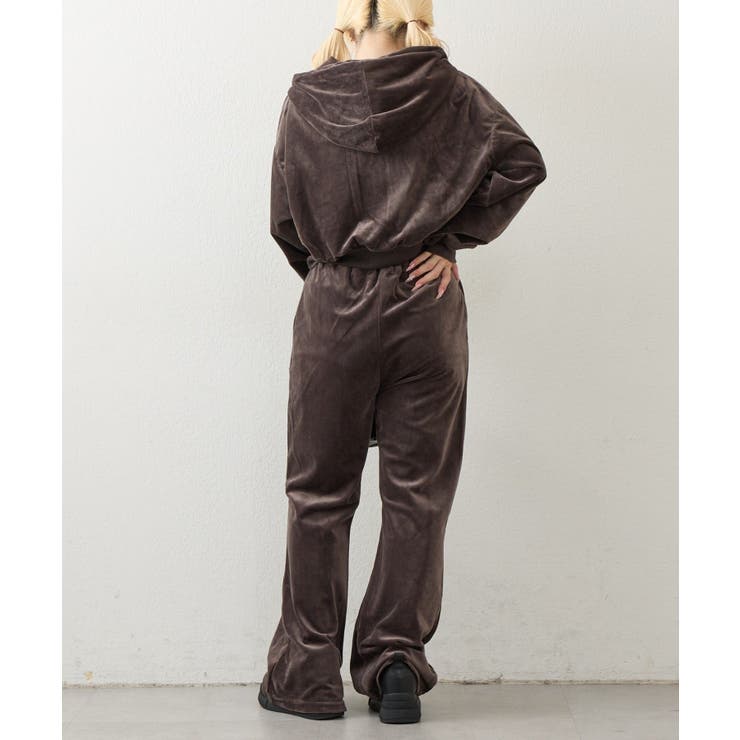 【セットアップ対応可】ベロアフレアーイージパンツ | NICE CLAUP / OLIVE des OLIVE　OUTLET | 詳細画像28 