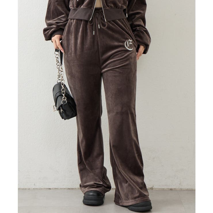 【セットアップ対応可】ベロアフレアーイージパンツ | NICE CLAUP / OLIVE des OLIVE　OUTLET | 詳細画像29 