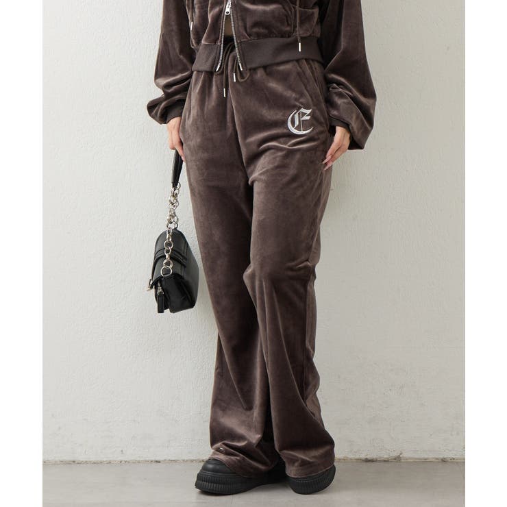 【セットアップ対応可】ベロアフレアーイージパンツ | NICE CLAUP / OLIVE des OLIVE　OUTLET | 詳細画像30 