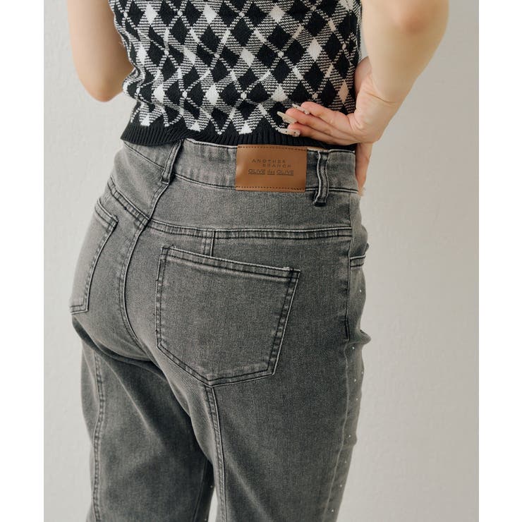 レースアップビジュー付フレアーパンツ | NICE CLAUP / OLIVE des OLIVE　OUTLET | 詳細画像18 