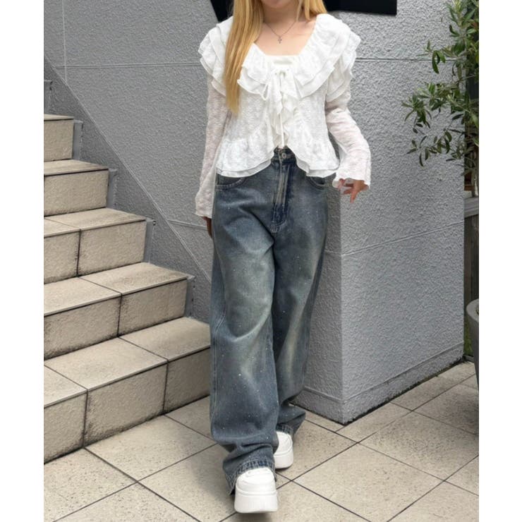 キラキラワイドデニム | NICE CLAUP / OLIVE des OLIVE　OUTLET | 詳細画像15 
