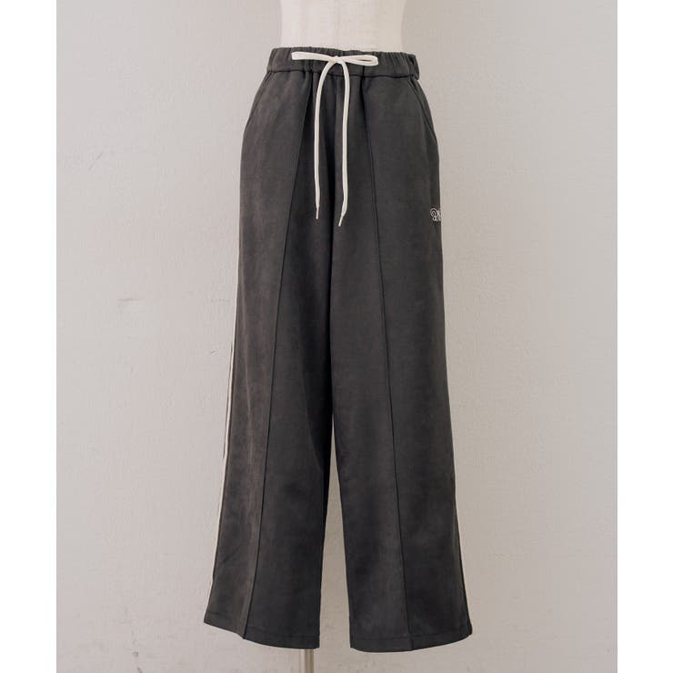 チャコール | 【セットアップ対応可】スエードサイドラインパンツ | NICE CLAUP / OLIVE des OLIVE　OUTLET
