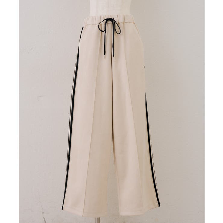 アイボリー | 【セットアップ対応可】スエードサイドラインパンツ | NICE CLAUP / OLIVE des OLIVE　OUTLET