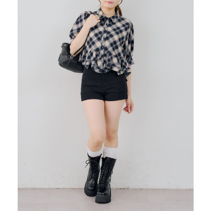 裾フリルペプラムブラウス | NICE CLAUP / OLIVE des OLIVE　OUTLET | 詳細画像2 