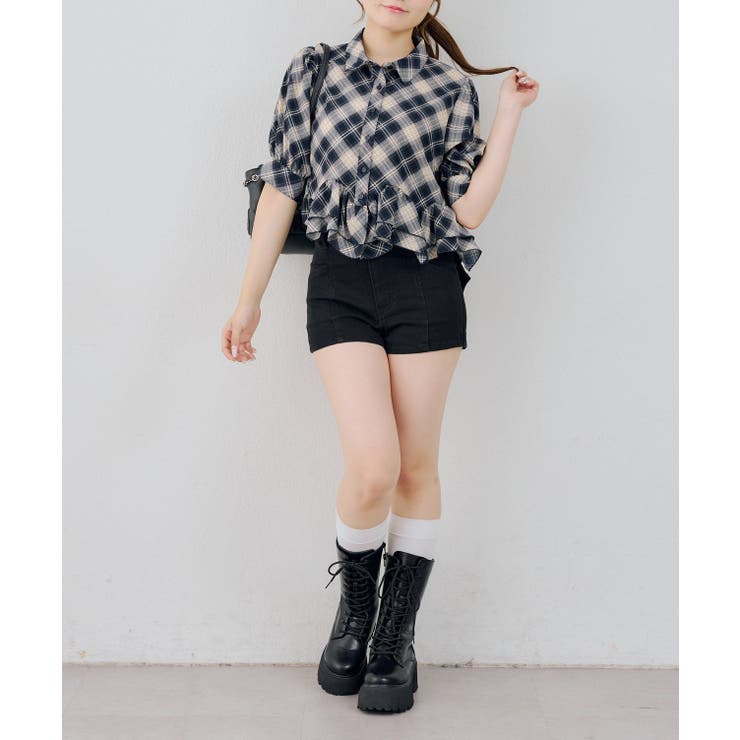 裾フリルペプラムブラウス | NICE CLAUP / OLIVE des OLIVE　OUTLET | 詳細画像3 