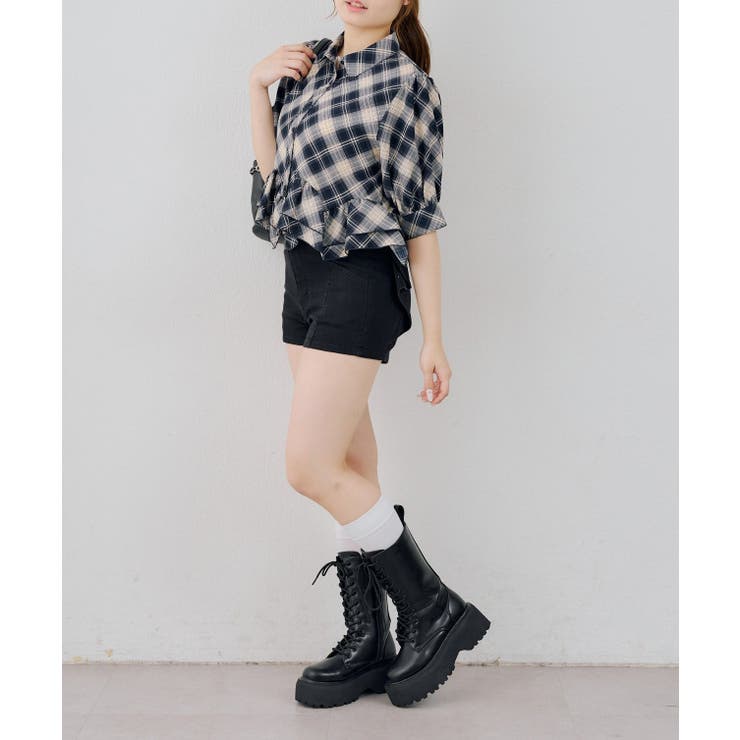 裾フリルペプラムブラウス | NICE CLAUP / OLIVE des OLIVE　OUTLET | 詳細画像4 