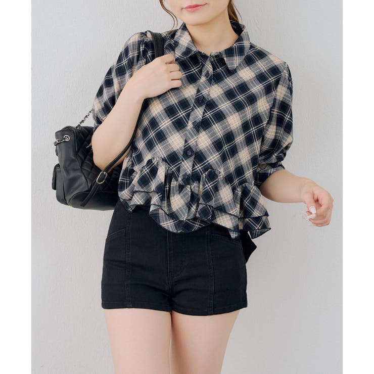 裾フリルペプラムブラウス | NICE CLAUP / OLIVE des OLIVE　OUTLET | 詳細画像7 