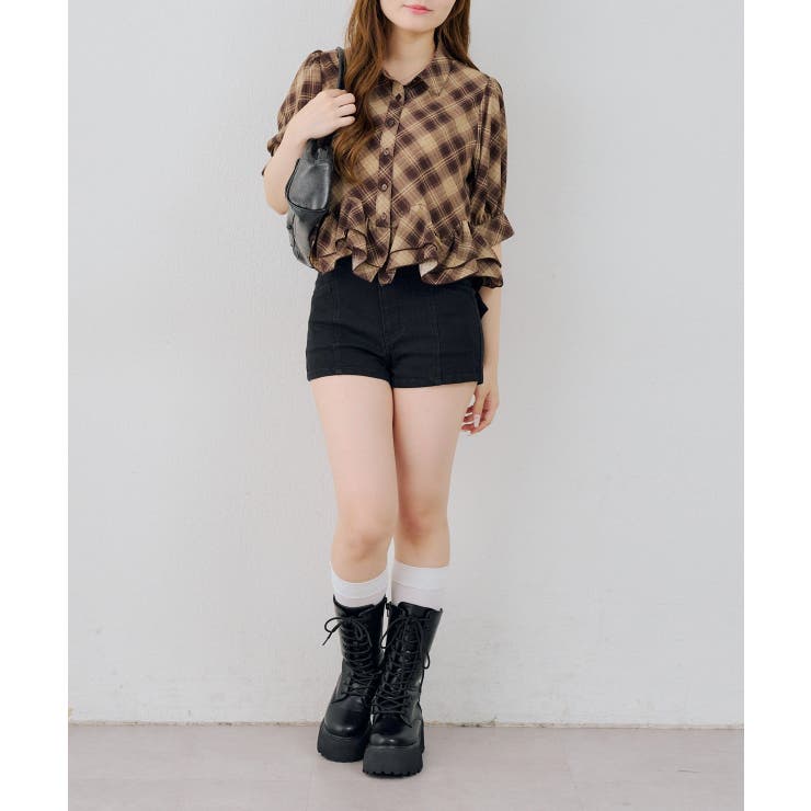 裾フリルペプラムブラウス | NICE CLAUP / OLIVE des OLIVE　OUTLET | 詳細画像17 