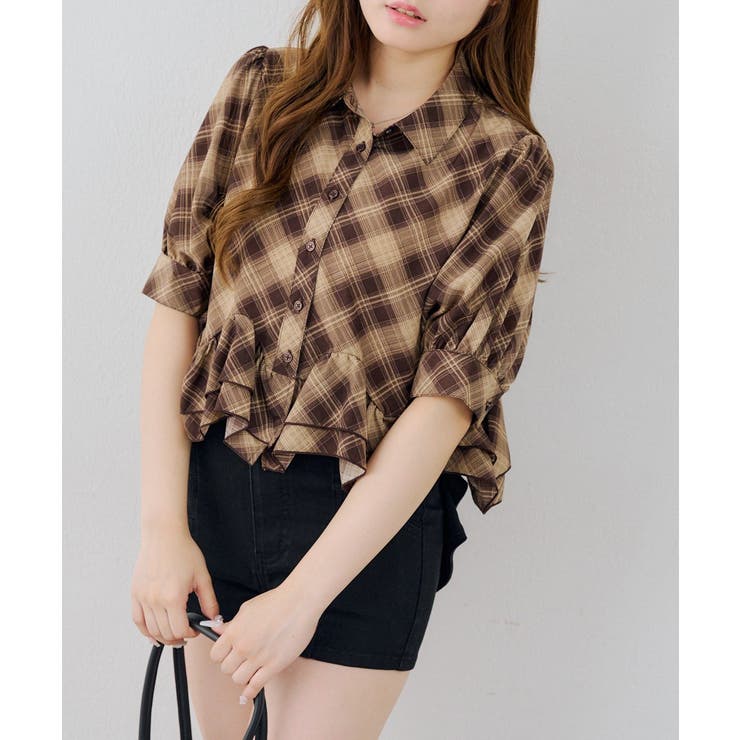 裾フリルペプラムブラウス | NICE CLAUP / OLIVE des OLIVE　OUTLET | 詳細画像22 
