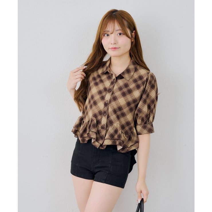 裾フリルペプラムブラウス | NICE CLAUP / OLIVE des OLIVE　OUTLET | 詳細画像23 