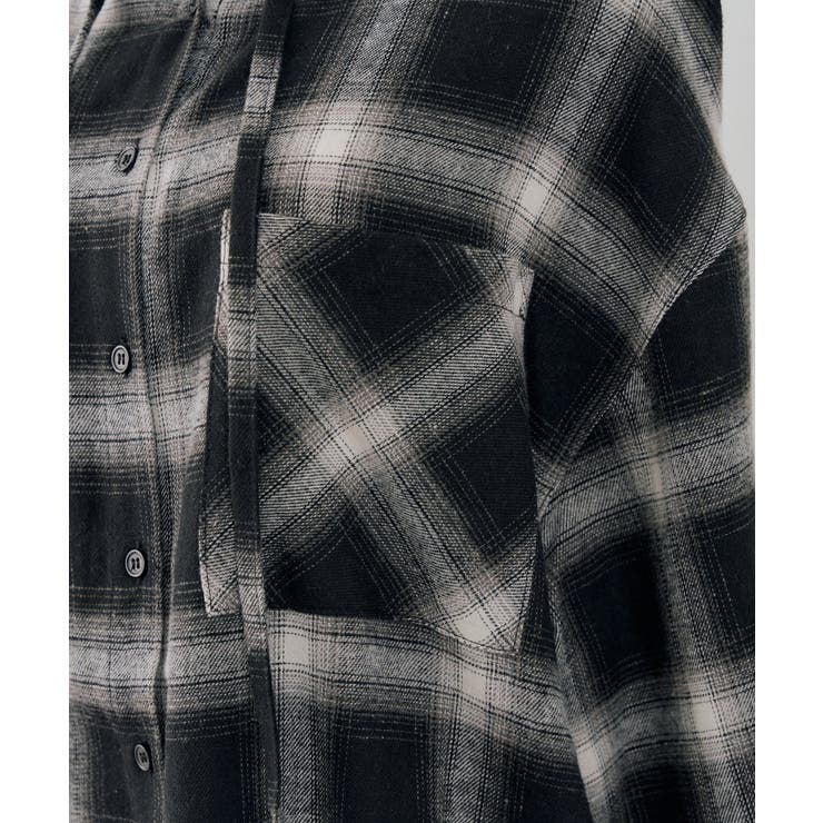 チェックフードシャツ | NICE CLAUP / OLIVE des OLIVE　OUTLET | 詳細画像5 