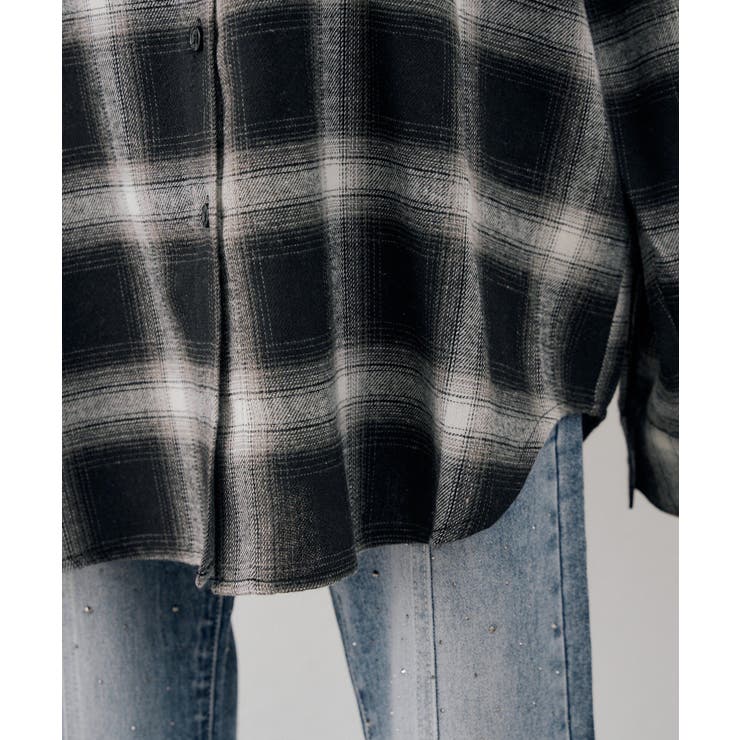 チェックフードシャツ | NICE CLAUP / OLIVE des OLIVE　OUTLET | 詳細画像6 