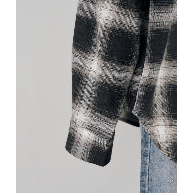 チェックフードシャツ | NICE CLAUP / OLIVE des OLIVE　OUTLET | 詳細画像7 