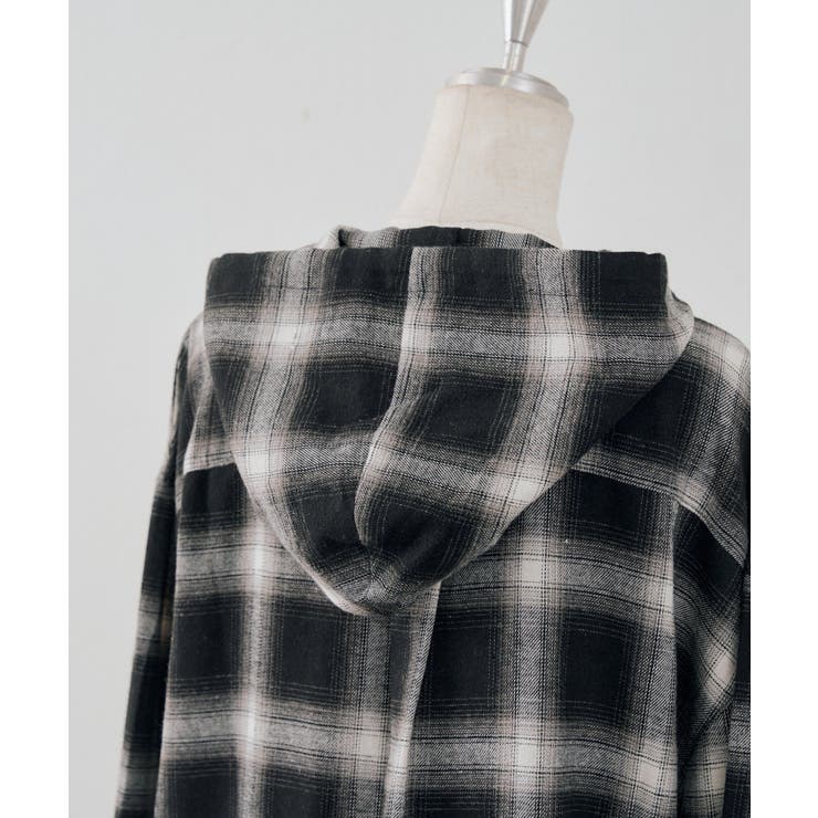 チェックフードシャツ | NICE CLAUP / OLIVE des OLIVE　OUTLET | 詳細画像9 
