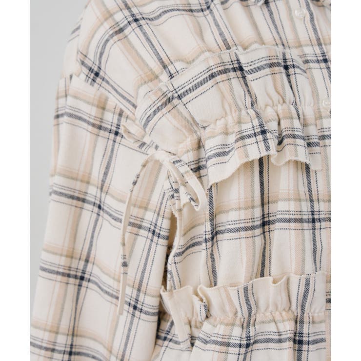 チェックフリルシャツ | NICE CLAUP / OLIVE des OLIVE　OUTLET | 詳細画像15 