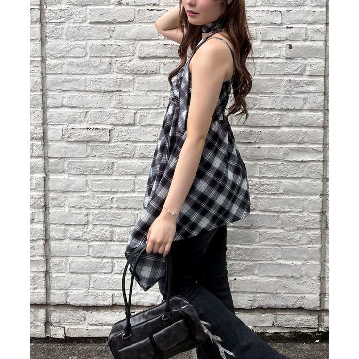 バイヤスチェックイレヘムキャミ | NICE CLAUP / OLIVE des OLIVE　OUTLET | 詳細画像6 