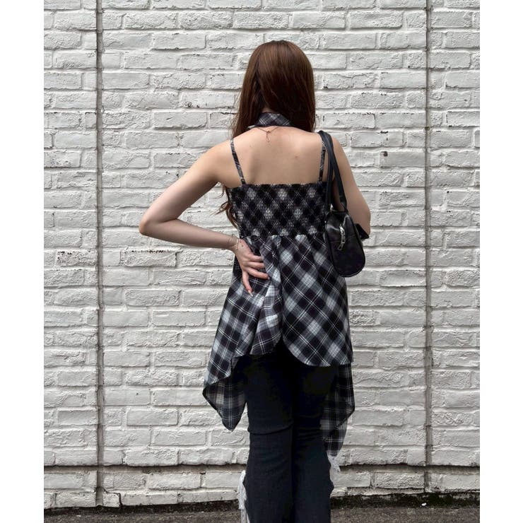 バイヤスチェックイレヘムキャミ | NICE CLAUP / OLIVE des OLIVE　OUTLET | 詳細画像7 