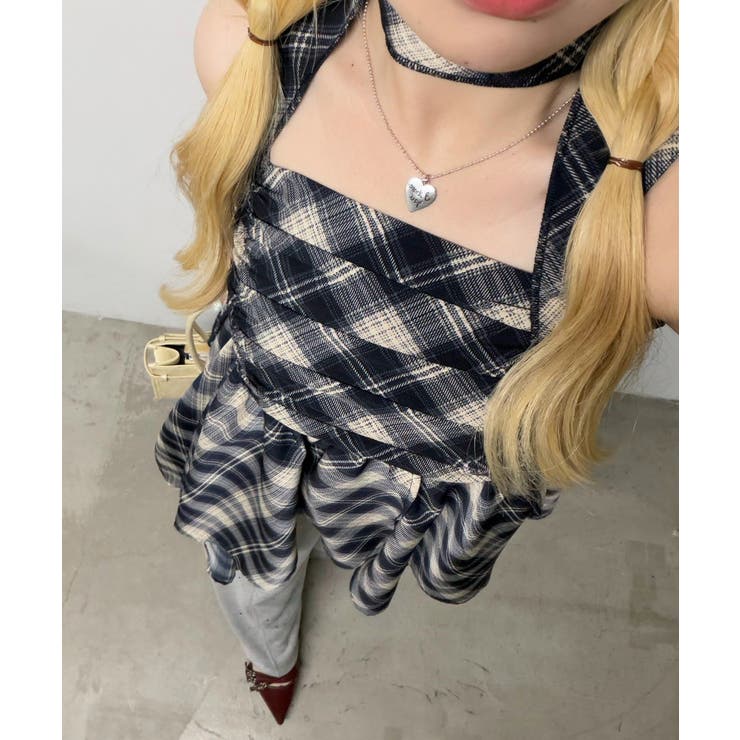 バイヤスチェックイレヘムキャミ | NICE CLAUP / OLIVE des OLIVE　OUTLET | 詳細画像14 