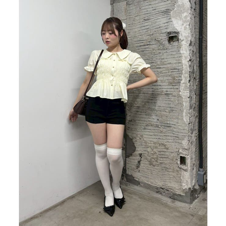 シャーリング前ボタンブラウス | NICE CLAUP / OLIVE des OLIVE　OUTLET | 詳細画像5 
