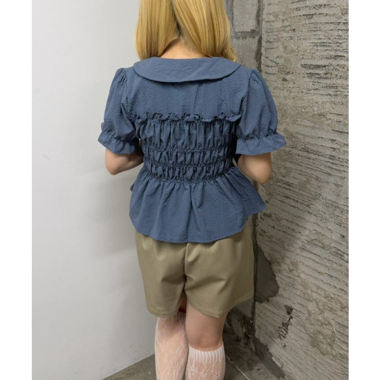 シャーリング前ボタンブラウス | NICE CLAUP / OLIVE des OLIVE　OUTLET | 詳細画像17 