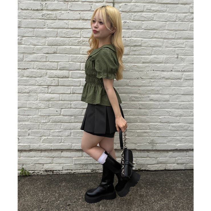 シャーリング前ボタンブラウス | NICE CLAUP / OLIVE des OLIVE　OUTLET | 詳細画像22 