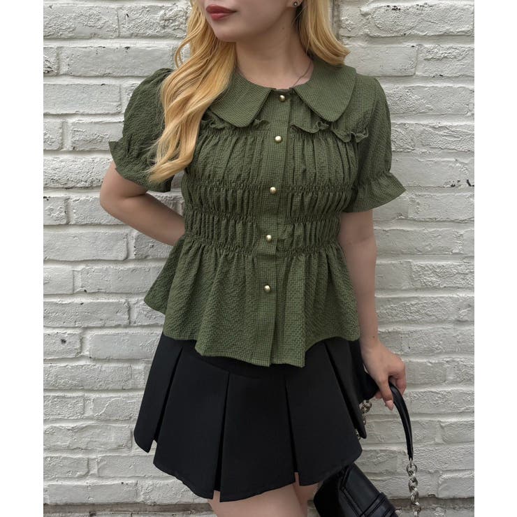 シャーリング前ボタンブラウス | NICE CLAUP / OLIVE des OLIVE　OUTLET | 詳細画像26 