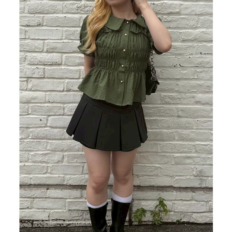 シャーリング前ボタンブラウス | NICE CLAUP / OLIVE des OLIVE　OUTLET | 詳細画像30 