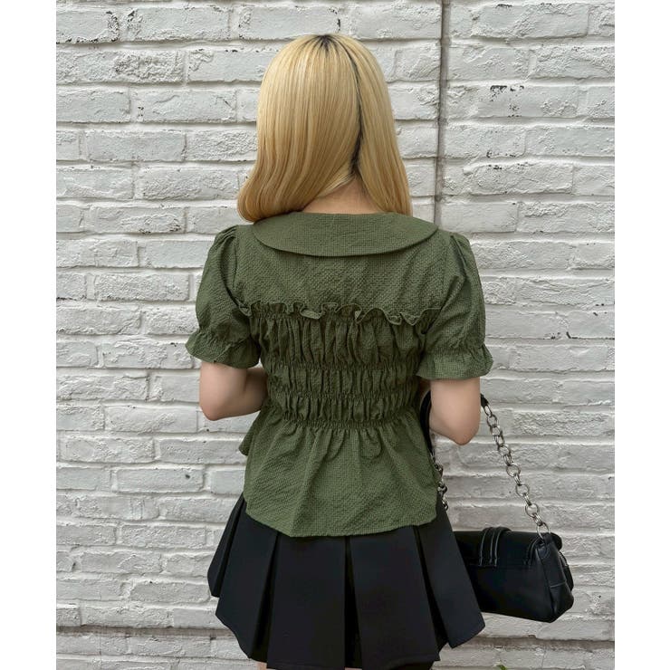 シャーリング前ボタンブラウス | NICE CLAUP / OLIVE des OLIVE　OUTLET | 詳細画像33 