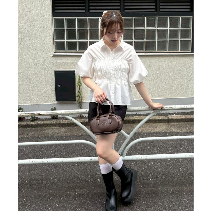 シャーリングパフスリーブブラウス | NICE CLAUP / OLIVE des OLIVE　OUTLET | 詳細画像20 