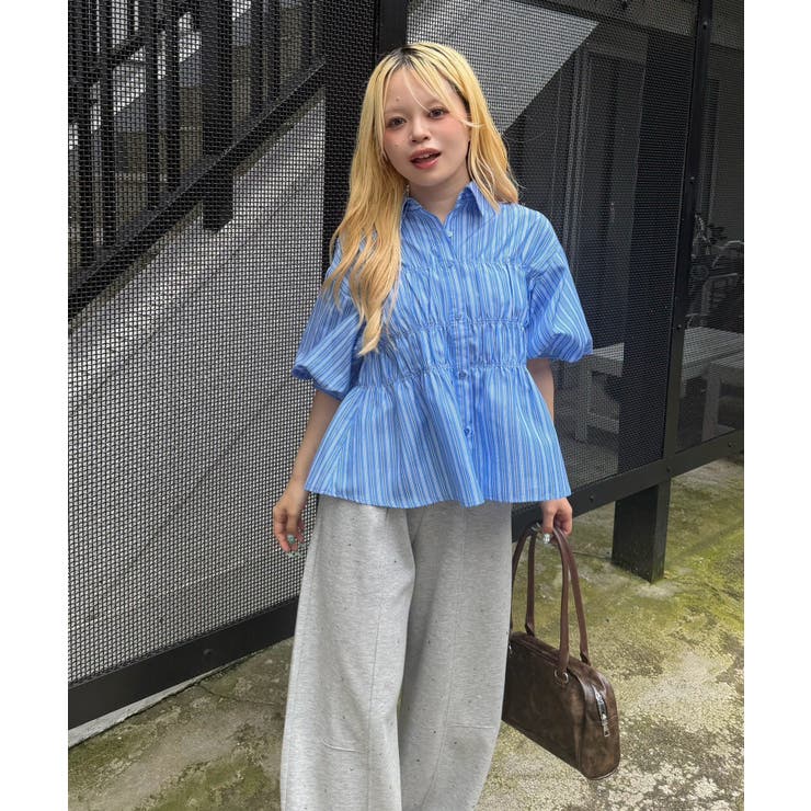 シャーリングパフスリーブブラウス | NICE CLAUP / OLIVE des OLIVE　OUTLET | 詳細画像30 