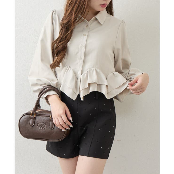 裾フリルブラウス長袖 | NICE CLAUP / OLIVE des OLIVE　OUTLET | 詳細画像9 